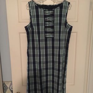 Talbots Sleeveless Plaid Dress